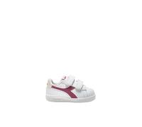 Diadora Game P PS Girl, Zapatillas de Gimnasio, White/Claret Red, 33 EU