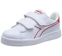 Diadora Game P PS, Zapatillas de Gimnasio, White Bittersweet Red, 33 EU