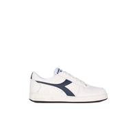 Diadora Magic Basket Low Icona - Zapatillas de Deporte Unisex para Adulto, 41 42½||43 44½||45|46, Blanco White Blue Caspian Sea, 44 EU