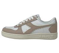 Diadora Magic Basket Low Leather Wn, Zapatillas de Gimnasio Mujer, White Whisper Pink, 36.5 EU