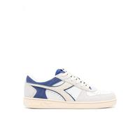 Diadora Magic Basket Low Suede Leather, Zapatillas de Gimnasio Unisex Adulto, White Blue Eyes, 42 EU