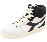 Diadora Magic Basket Mid Suede, Zapatillas de Gimnasio Unisex Adulto, White Ferrari Red Italy, 42.5 EU