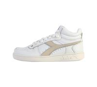 Diadora Magic Basketball Demi Leather Wn - Tenis de Gimnasia para Mujer, Mármol Blanco y Lila, 39 EU