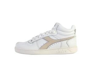 Diadora Magic Basketball Demi Leather Wn - Tenis de Gimnasia para Mujer, Mármol Blanco y Lila, 39 EU