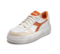 Diadora, Magic Bold Mesh Logo Wn, Zapatillas deportivas a la moda casual, White Orange, 38.5 EU