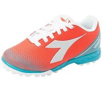 Diadora Pichichi 6 TF Jr, Zapatillas de fútbol, Fluo Red Vapor Blue Tile Blue, 36 EU
