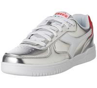 Diadora Raptor Low Metal Wn, Zapatillas de Gimnasio Mujer, Plateado Metalized, 36 EU