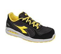 Diadora Utility Run Net AB Low S1PS, calzado de seguridad unisex 44 EU female Negro/Gris Oscuro/Amarillo