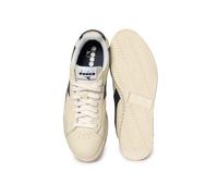 Diadora Game L Low Waxed, Sneakers, Unisex adulto, Blanco White Blue Caspian Sea, 37 EU