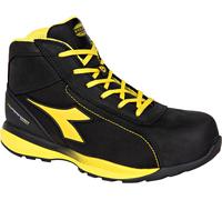 Diadora Zapato de trabajo Glove Hyper Mid S3S FO HRO SR ESD Color Negro, Negro Gris Y Verde Lima, 44 EU