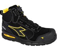 Diadora Utility Run A.Box Master Boa Mid S3S, botas de seguridad 42 EU male Negro/Amarillo