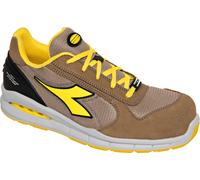 Diadora Utility Run Net AB Low S1PS, calzado de seguridad unisex 44 EU female Marrón/Beige/Amarillo