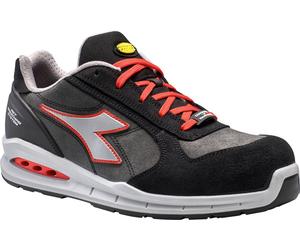 Diadora Utility Run Net AB Low S3S, calzado de seguridad unisex 42 EU female Gris Oscuro/Gris/Rojo