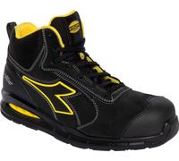 Diadora Utility Run Net AB MSTR Mid S3S, botas de seguridad unis 45 EU female Negro/Amarillo
