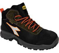 Diadora Utility Sport Mid S7S, botas de seguridad Dia-tex unisex 44 EU male Negro/Verde Oscuro/Naranja