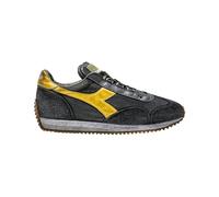 Diadora Zapatillas Snekers Lifestyle Heritage Equipe H Dirty Stone Wash Evo Hombre y Mujer, C0002 Ebony Black, 43 EU