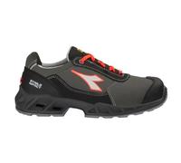 Utility Diadora Zapato Shark Stab Imp Leat Low S3 SRC ESD Negro Rojo Fluo, Negro Rojo Fluo, 45 EU