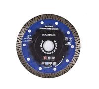 Diagau - Disco de diamante (125 mm, con segmentos turbo en forma de V y brida reforzada para corte fino)