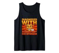 Diagnóstico Divertido diagnosticado con entusiasmo Falso obligatorio Camiseta sin Mangas
