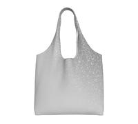 Diagonal gris plata brillante,Bolsas de mano reutilizables, bolsas de supermercado, bolso de hombro de lona de gran capacidad