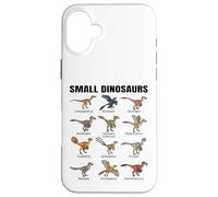 Diagrama científico de Especies de Dinosaurios pequeños Carcasa para iPhone 16 Plus