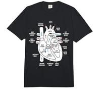 Diagrama de anatomía cardíaca Sistema Cardiovascular Ciencias médicas Comfort Colors Adult Heavyweight T-Shirt