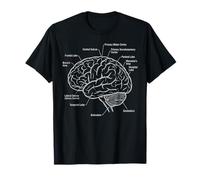 Diagrama de anatomía de neurociencia de áreas funcionales del Cerebro Camiseta