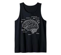 Diagrama de anatomía de neurociencia de áreas funcionales del Cerebro Camiseta sin Mangas