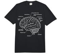 Diagrama de anatomía de neurociencia de áreas funcionales del Cerebro Comfort Colors Adult Heavyweight T-Shirt