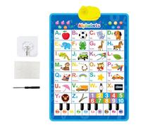 Diagrama de aprendizaje del alfabeto - cartel interactivo de la pared del lenguaje para niños pequeños | Diagrama de aprendizaje a hablar para niños de 1 a 5 años | Diagrama de pared educativa para