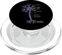 Diagrama de células cerebrales etiquetadas con anatomía de neuronas PopSockets PopGrip para MagSafe