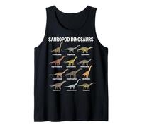 Diagrama de Dinosaurios saurópodos Amantes de la Ciencia de la paleontología Camiseta sin Mangas