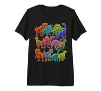 Diagrama de Especies de Dinosaurios Animales prehistóricos Paleontología Camiseta Premium