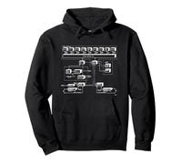 Diagrama de la década de 1970 del procesador Cyber Central CPU 170 vintage Sudadera con Capucha