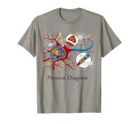 Diagrama de neuronas etiquetado con células nerviosas Camiseta