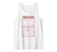 Diagrama de Piezas de camión Elevador de construcción de Modelos Meccano Retro Camiseta sin Mangas