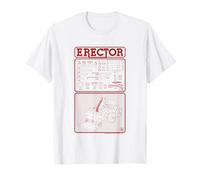 Diagrama de Piezas de camión Elevador de construcción Modelo Erector Retro Camiseta