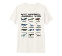 Diagrama de Reptiles Marinos Antiguos Criaturas Marinas prehistóricas Camiseta Premium