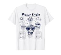 Diagrama del Ciclo del Agua de Ciencia Vintage Infografía de hidrología Camiseta