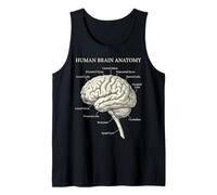 Diagrama etiquetado de neurociencia de anatomía del Cerebro Humano Camiseta sin Mangas