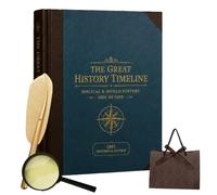 Diagrama histórico sincronológico: 6.000 años de la Biblia y del mundo (A) | Colección de 21 paneles en color completo, tabla cronológica plegable de 23 pies con bolígrafo de plumón, lupa y bolsa de