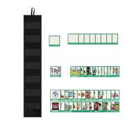 Diagrama visual - calendario diario, diagrama de bolsillo para aulas | Programa visual para niños, programa diario de conducta con 45 actividades y 9 tarjetas en