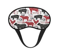 Diagramas de cortes de carne - Carnicería, Cubiertas oculares completas, antifaces para dormir que bloquean la luz, orejeras opacas para dormir