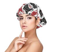 Diagramas de cortes de carne de carnicería,Gorro de dormir de satén para adultos - Gorro de dormir elástico para mujer, cubrecabello nocturno