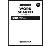 Diagramless Word Search Puzzle Book: Hard Edition: 200 Puzzles at Maximum Density - 16 Words Each in a 15x15 Grid. No Grid Lines, No Borders. Hard Difficulty. Includes Full Answer Key.