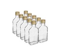 DIAH DO IT AT HOME 20 botellas de cristal de 200 ml (0,2 L) y tapas de rosca de metal (tapas giratorias), para cerveza casera, aceite de ginebra, vinagre, vino, vodka (20 botellas de 200 ml + tapones
