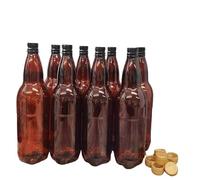 DIAH DO IT AT HOME Botella de PET de 1 L con tapón de rosca 24 x para almacenamiento de cerveza, elaboración casera