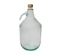 DIAH Do It At Home Carboys de vidrio grandes de 5 litros con tapa de rosca a prueba de fugas, recipientes de fermentación reutilizables para vino casero, sidra dura, licores y almacenamiento de