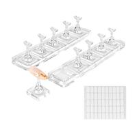 Diakey Paquete de 10 soportes para uñas a presión con 50 cintas, soporte de uñas no magnético y desmontable para pintura, arte, exhibición, herramienta de práctica de punta falsa acrílica, hogar