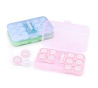 Diakey Paquete de 18 estuches transparentes para lentes de contacto con 3 cajas de almacenamiento, a prueba de fugas, estuche organizador de contenedores de color con accesorios para viajes, uso